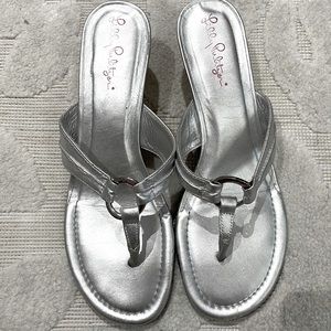 Lilly Pulitzer Silver Sandals